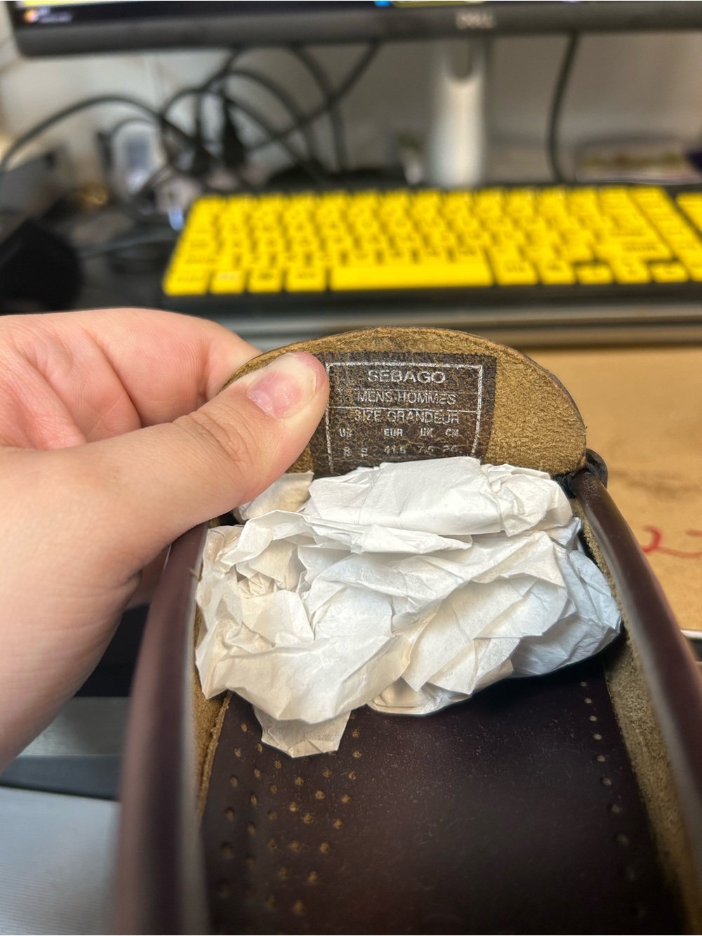 New sebago shoe leather upper in its original box - Picture 6 of 6
